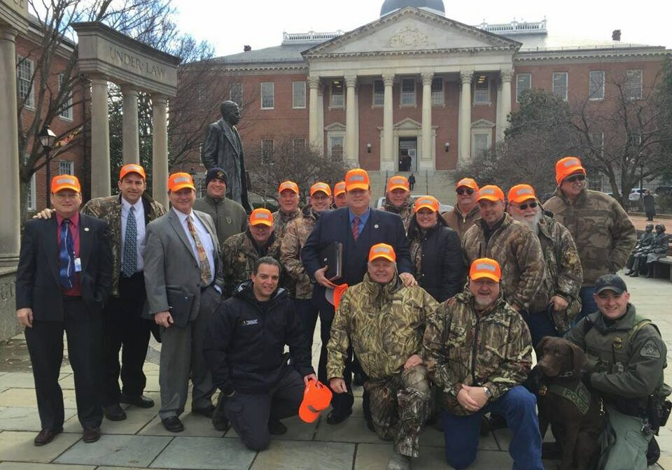 Senator McKay with Western Maryland sportsmen at the Maryland State House